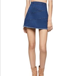 BCBG Frayed Denim Skirt